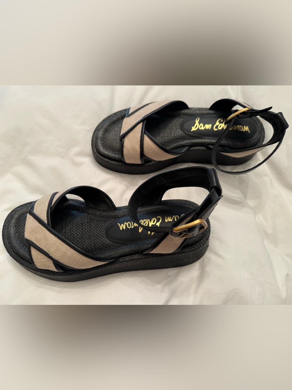 Sam Edelman Nylie Woven Wedge Platform Sandal- size 8 1/2